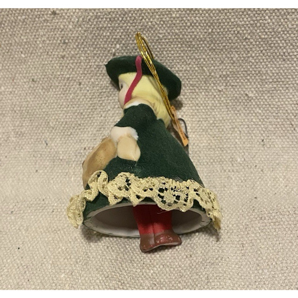 Vtg Jasco Heirloom Doll ORNAMENT Porcelain Doll wToys Bell Tree Hanging ORNAMENT - Picture 3 of 11